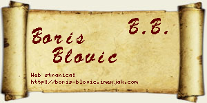 Boris Blović vizit kartica